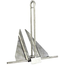 SEACHOICE Utility Anchor (Anchor Size: 7e Length A: 14-1/2 (36.83cm) Stock B: 12-3/4" (32.39cm) Fluke Length C: 9" (22.86cm) Approx. Boat Size: 15146-19146 (4.57m - 5.79m)) Products