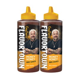 Guy Fieri's Flavortown Money Honey BBQ Sauce - Honey Barbecue Sauce, Sweet BBQ Sauce, For Chicken Wings & Ribs - 14.5 Ounce (Pack of 2)