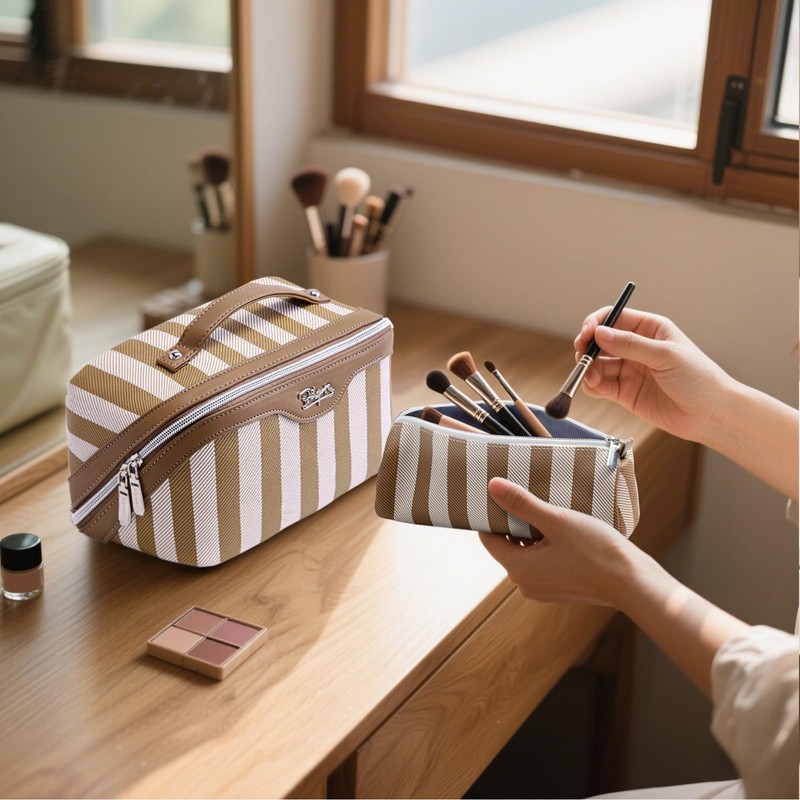 BOYATU Travel Makeup Bag for Women: Large Cosmetic Bag Set