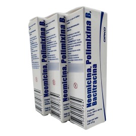 Neomicina, Polimixinab, Bacitracina Unguento Oftalmico. Pack