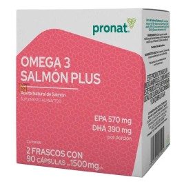 Kit 2 Piezas de Salmon Plus Omega 3 (90 Caps Cada Frasco) Pronat