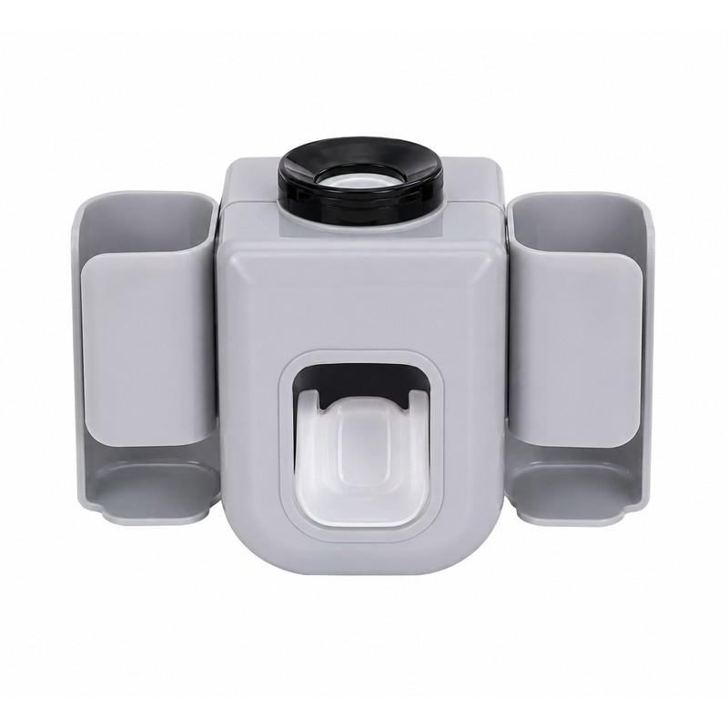 Wall-mounted Toothpaste Squeezer with Toothbrush Holder - Punch-free Installation for