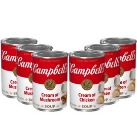 Campbell’s Condensed Cream of Chicken and Cream of Mushroom Soup Variety Pack, 10.5 oz Can (6 Pack)