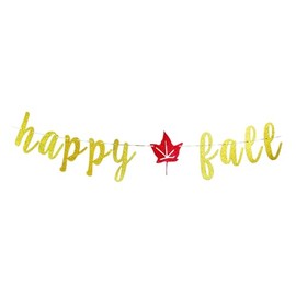 Happy Fall Banner -Harvest Home Decor, Thanksgiving Fall Festive Sign,Autumn Supplies Decorations