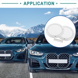 ACROPIX 5" Car Metal White Speaker Cover Mesh Subwoofer Grill Horn Guard with 8 Screws - Pack of 2