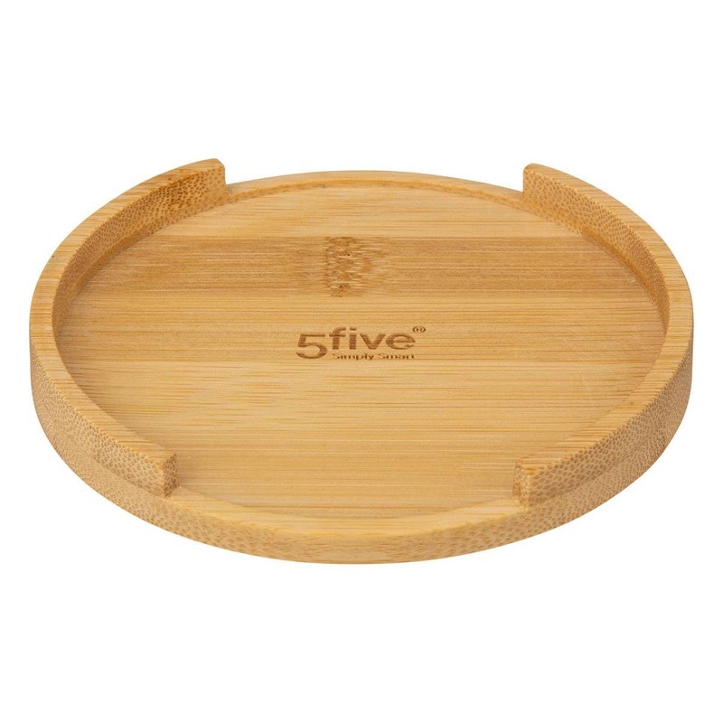 Naturéo Utensil Pot Bamboo Lid White Ceramic 5 five simply