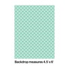 Creative Converting Scallop Photo Backdrop, 4.5ft x 6ft, Mint Green