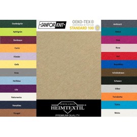 EXKLUSIV HEIMTEXTIL Jersey Fitted Sheet Premium Brand 60 x 120–70 x 140 cm Sand