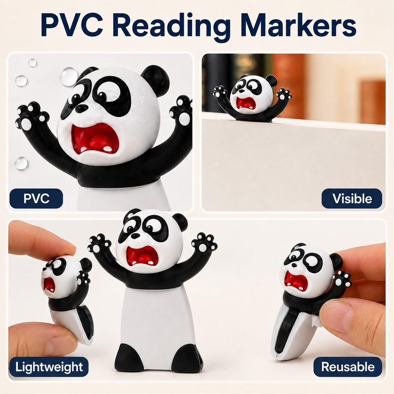 Cute Animal PVC Bookmark for Reading - Funny 3D Page