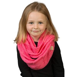 Funky Junque Kids Infinity Scarf - Solid Candy Pink