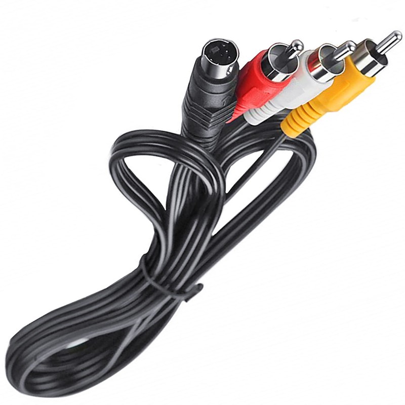tunghey 4 Pin S-Video to 3 Male RCA Composite Video