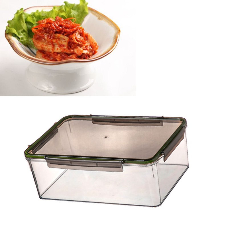 Pickle Sealing Box with Lid PET Plastic Multifunctional Kitchen Organizer