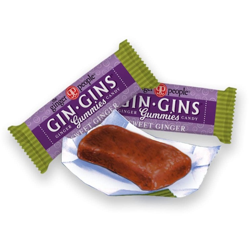 GIN GINS Sweet Ginger Gummies – Natural Fresh Ginger Candy