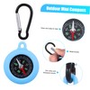 WHAMVOX 9pcs Mini Compass with Heavy Duty Carabiner Accurate Navigation