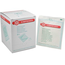 60x Noba Gauze Compress Sterile Bandage Gauze Layer 12-Ply, 10 x 10 cm