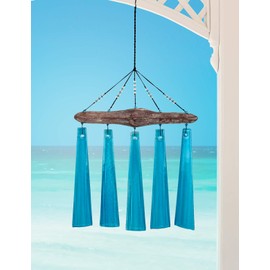 Sunset Vista Design Studios Sea Breeze Glass Wind Chime, Turquoise