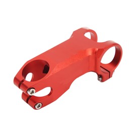 Bike Stem Red Aluminum Alloy Mountain Bike Handlebars Negative 17 Degrees Short Bike Handlebar Stem Riser 60mm