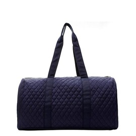 NGIL Quilted Large Duffle Bag (Solid Navy Blue)