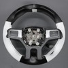 MEWANT Hand Sewn White Leather Steering Wheel Cover Wrap for