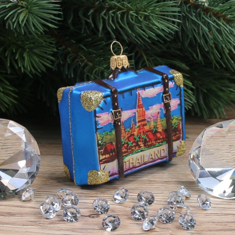 440s Christmas Tree Hanger Thailand Suitcase - Bangkok's Landmarks and