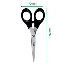 Leitz Stainless Steel Scissors 165 mm, Stainless Steel 165 mm Scissors on Plastic-Free Hanging Card, 54230095