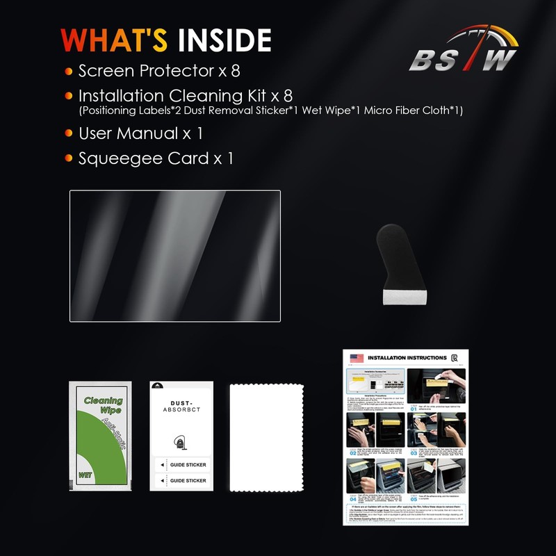 BSTW (8PCS) for 2025 Hyundai Santa Fe Screen Protector for