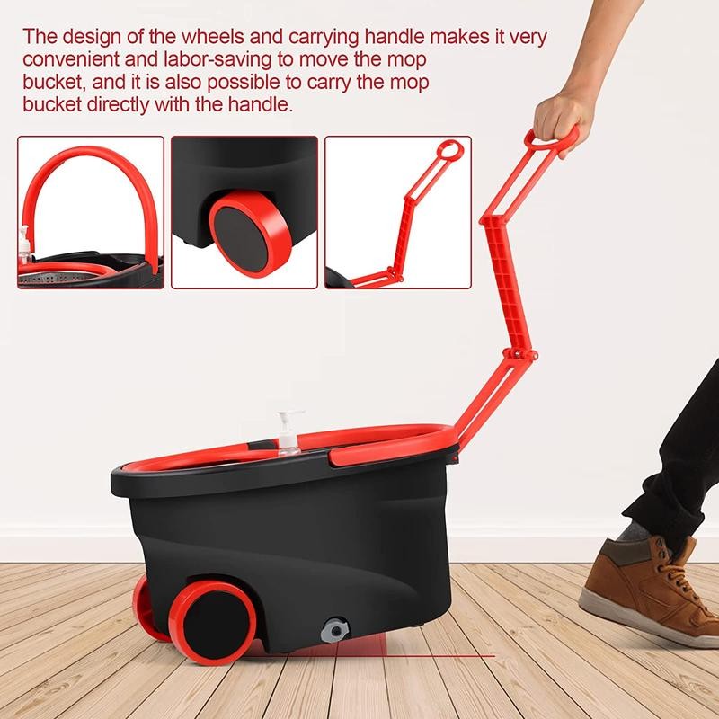 Plus Spin Mop Bucket System, 360° Spin Mop Bucket Set