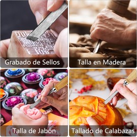 Cincel Formon Gubia Madera Tallado Carpintería Manualidad Artesanía Trabajo (6 Piezas)