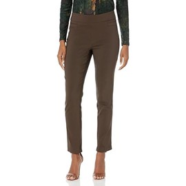 Briggs New York Women's Super Stretch Millennium Welt Pocket Pull on Career Pant, Cocoa, 12