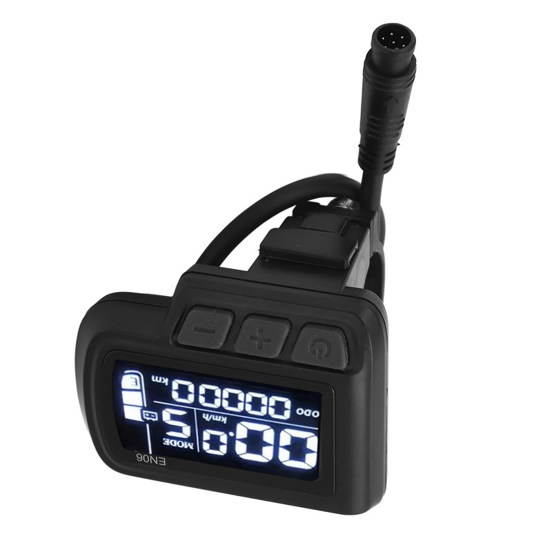 EN06 LCD Bike Display Meter Speedmeter with Light Connector 6pin