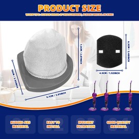 2033 Vacuum Filter Replacement for Featherweight Stick Lightweight Bagless Vacuum Cleaner 20331, 20333, 20334, 20336, 20339, 2033M 2 Vacuum Filters 30 Foam Filters 1 Prybar, Replace Part #1611508