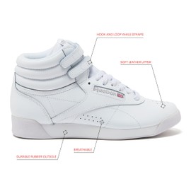 Reebok Women's Freestyle Hi High-Top - White - 35.5 eu