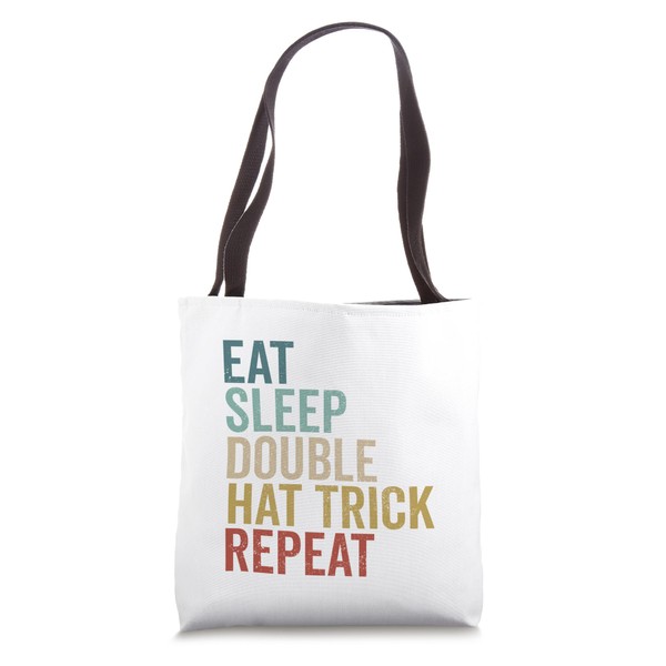Eat Sleep Hat Trick Repeat Cool Ice Hockey Puck Fan