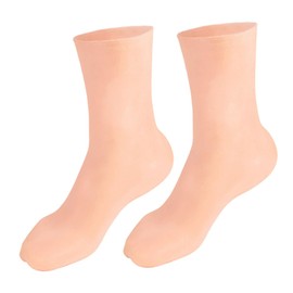 VICASKY 1pair Moisturizing Gel Foot Socks Soft Overnight Hydrating Socks for Dry Cracked Feet Reusable Design with Honeycomb Cushioning
