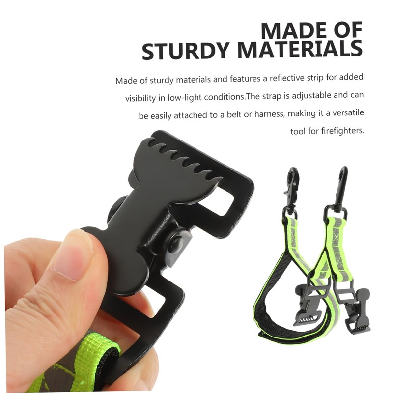 Sosoport 2pcs Reflective Firefighter Glove Straps Safety Clips for Gloves