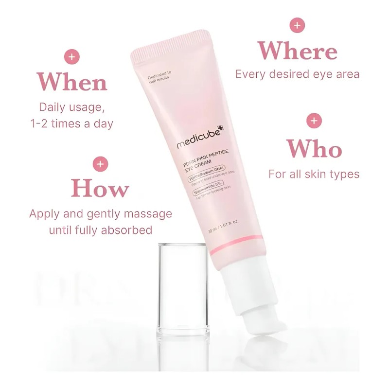 Medicube Pdrn Pink Peptide Crema Ojos 30 Ml Día/noche