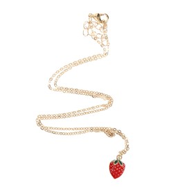 GALPADA 1pc Strawberry Pendant Necklace necklace for women necklace chains for kids jewlery red necklaces for women braid jewelry red choker child alloy (iron) European and American