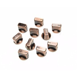 Dopro 10pcs Guitar AMP Effect Pedal Knobs Pointer Knob with Set Screw Bronze