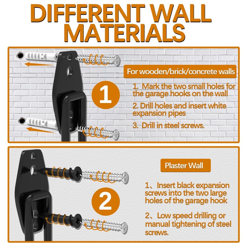 3-H Garage Wall Hooks 20 Pack, Garage Hooks Heavy Duty