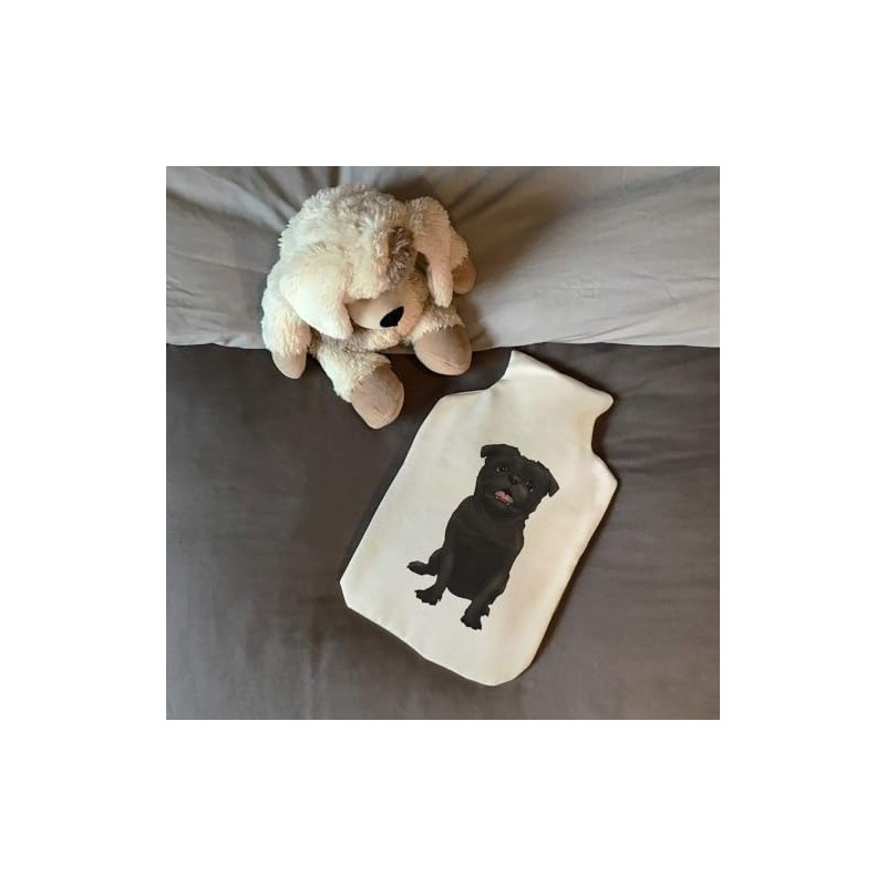'Sitting Pug' Hot Water Bottle Cover (HW00034741)