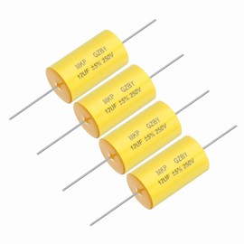 MECCANIXITY 4Pcs 12uf Frequency Divider Capacitor, 250V Axial Audio Speaker Crossover MKP Film Capacitor
