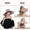 Koreshion - Sombrero de pesca reversible para mujer, con lazo