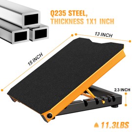 Naitesen Metal Slant Board Calf Stretcher for Squat, Pilates Stretching Equipment, 600lbs Weight Capacity Adjustable Incline Balance Board for Relieving Plantar Fasciitis Achilles Tendonitis Muscle Injuries Home Gym or Commercial