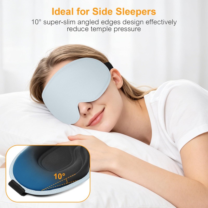 Gritin Mascherina per Dormire 3D sul Fianco, Upgrated Maschera per
