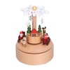 Wooden Music Box Snowflake Decor Wood Grain Texture Beautiful Sound
