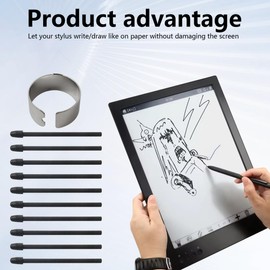 10-Pack Stylus Tips Nibs Fit for BOOX Pen2 Pro, Fit for Max Lumi2, Fit for Note Air2/Note5, fit for Nova Air C Stylus, fit for Remarkable 2 Pen,Upgraded by INGQI