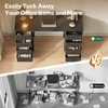 Huuger 47 Inch Computer Desk with 8 Fabric Drawers, Office