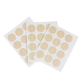 Furndiy 21mm 36 Pcs Maple Self-Adhesive Screw Cover Caps - Screw&Nail Hole Hiding - Screw Hole Stickers - Based in USA (36, Maple, 7/8" - 21mm)