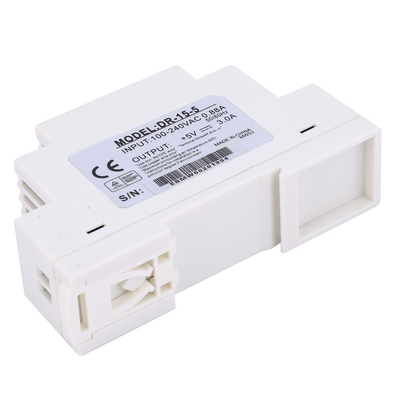 DR-15-5 DIN Rail Single Output Switching Power Supply 15W 5V
