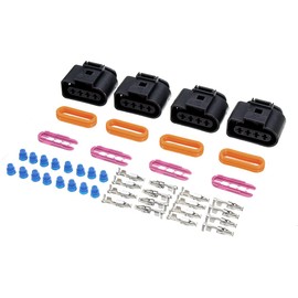 CENPEK 4 x Ignition Coil Wiring Harness Connector Upgrade Kit for A4 08-16 A6 11-16 A8 10-13 Golf 12-16 Sharan 11-16 Tourna Transporter 2016 Passta Polo 13-16